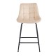 43-2804-2 ERMINA BEIGE VELVET ΥΦΑΣΜΑ 64εκ. ΣΚΑΜΠΟ ΜΕΤΑΛΛΙΚΟ 49X50X64-94εκ.
