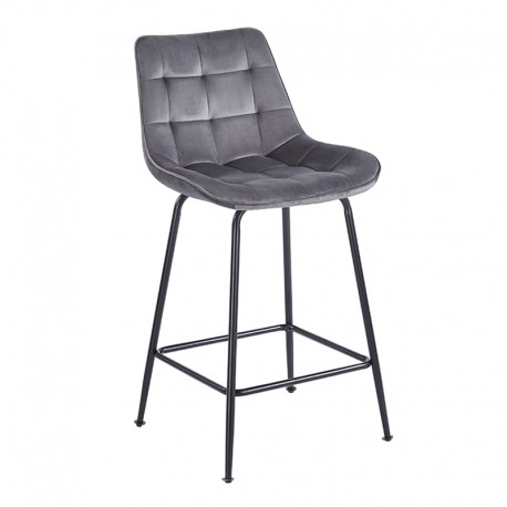 43-2804 ERMINA GREY VELVET ΥΦΑΣΜΑ 64εκ. ΣΚΑΜΠΟ ΜΕΤΑΛΛΙΚΟ 49X50X64-94εκ.