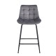 43-2804 ERMINA GREY VELVET ΥΦΑΣΜΑ 64εκ. ΣΚΑΜΠΟ ΜΕΤΑΛΛΙΚΟ 49X50X64-94εκ.