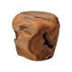 338-000037 Σκαμπό Bolare pakoworld teak ξύλο σε φυσική απόχρωση Φ40x35εκ