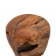 338-000037 Σκαμπό Bolare pakoworld teak ξύλο σε φυσική απόχρωση Φ40x35εκ