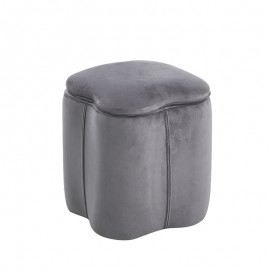 40-0614 FIONA ΣΚΑΜΠΟ VELVET GREY ΜΕ ΑΠΟΘ. ΧΩΡΟ 30X30X34εκ.