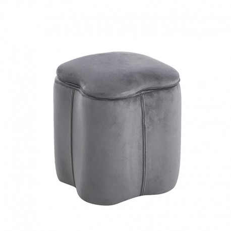 40-0614 FIONA ΣΚΑΜΠΟ VELVET GREY ΜΕ ΑΠΟΘ. ΧΩΡΟ 30X30X34εκ.