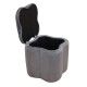 40-0614 FIONA ΣΚΑΜΠΟ VELVET GREY ΜΕ ΑΠΟΘ. ΧΩΡΟ 30X30X34εκ.