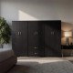 383-000194 Ντουλάπα εξάφυλλη Athos Ι pakoworld wenge 240x42x180εκ