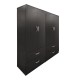 383-000190 Ντουλάπα τετράφυλλη με συρτάρια Athos pakoworld wenge 160x42x180εκ