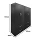 383-000190 Ντουλάπα τετράφυλλη με συρτάρια Athos pakoworld wenge 160x42x180εκ