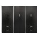 383-000193 Ντουλάπα εξάφυλλη Athos pakoworld wenge 240x42x180εκ