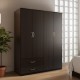 383-000192 Ντουλάπα τετράφυλλη Athos pakoworld wenge 160x42x180εκ