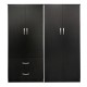 383-000192 Ντουλάπα τετράφυλλη Athos pakoworld wenge 160x42x180εκ
