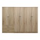 383-000204 Ντουλάπα εξάφυλλη Athos I pakoworld sonoma 240x42x180εκ