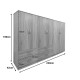 383-000203 Ντουλάπα εξάφυλλη Athos pakoworld sonoma 240x42x180εκ