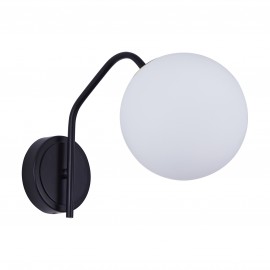 77-8289 SE21-BL-25  FLAKE BLACK WALL LAMP OPAL GLASS Β1