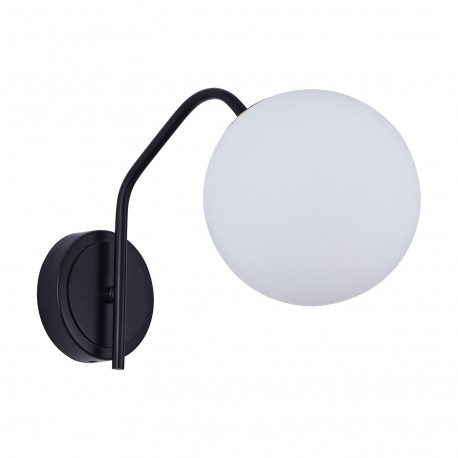 77-8289 SE21-BL-25  FLAKE BLACK WALL LAMP OPAL GLASS Β1