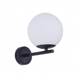 77-8287 SE21-BL-22  FLAKE BLACK WALL LAMP OPAL GLASS Β1