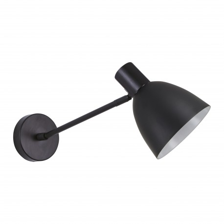 77-8324 SE21-BL-22-MS2  ADEPT BLACK WALL LAMP BLACK METAL SHADE+