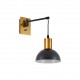 77-8361 SE21-GM-9-MS3  ADEPT WALL LAMP Gold Matt and Black Metal Wall Lamp Black Metal Shade+