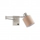 77-8374 SE21-NM-52-SH3  ADEPT WALL LAMP Nickel Matt Wall lamp with Switcher and Brown Shade+