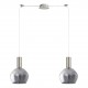 77-8402 SE21-NM-4-GL2-NM2  ADEPT TUBE Nickel Matt Pendant Smoked Glass+