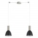 77-8459 SE21-NM-4-NM2-MS2  ADEPT TUBE Nickel Matt Pendant Black Metal Shade+