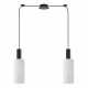 77-8564 SE21-BL-4-BL2-GL3 ADEPT TUBE Black Pendant White Glass+