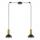 77-8648 SE21-GM-4-BL2-MS3  ADEPT TUBE Gold Matt Pendant Black Metal Shade+