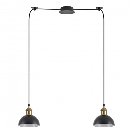 77-8777 SE21-BR-10-BL2-MS3 MAGNUM BRONZE Black Metal Shade Pendant+