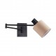 77-8874 SE21-BL-52-SH3 ADEPT WALL LAMP Black Wall Lamp with Switcher and Brown Shade+