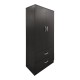 383-000253 Ντουλάπα εξάφυλλη με πατάρι Athos I pakoworld wenge 240x42x240εκ