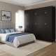 383-000258 Ντουλάπα εξάφυλλη με πατάρι Athos ΙΙ pakoworld wenge 240x42x240εκ