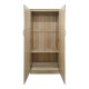 383-000262 Ντουλάπα εξάφυλλη με πατάρι Athos pakoworld sonoma 240x42x240εκ