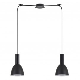 77-8550 SE21-BL-4-BL2-MS2 ADEPT TUBE Black Pendant Black Metal Shade+