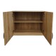 383-000262 Ντουλάπα εξάφυλλη με πατάρι Athos pakoworld sonoma 240x42x240εκ