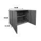 383-000262 Ντουλάπα εξάφυλλη με πατάρι Athos pakoworld sonoma 240x42x240εκ