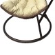 368-000010 Κούνια φωλιά με βάση Soleil pakoworld μέταλλο καφέ- pe rattan καφέ με μπεζ μαξιλάρι 120x95x195εκ