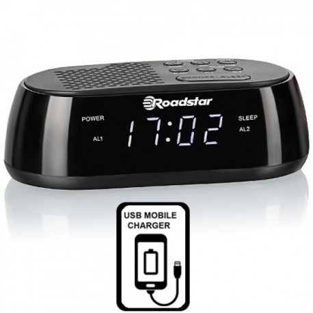 CLR-2477 Ράδιο-ρολόι&nbsp;USB Fast Charge CLR-2477