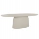 ΤΡΑΠΕΖΙ ΤΡΑΠΕΖΑΡΙΑΣ ΟΒΑΛ BRECCAN HM6577.02 ΜΠΕΖ FIBER CEMENT 240x100x75Υεκ.