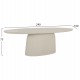 ΤΡΑΠΕΖΙ ΤΡΑΠΕΖΑΡΙΑΣ ΟΒΑΛ BRECCAN HM6577.02 ΜΠΕΖ FIBER CEMENT 240x100x75Υεκ.