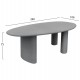 ΤΡΑΠΕΖΙ ΤΡΑΠΕΖΑΡΙΑΣ ΟΒΑΛ VOLPE HM6599.01 ΓΚΡΙ FIBER CEMENT 240x100x75Υεκ