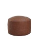 14870099 Πουφ ArteLibre AKILA Camel Δέρμα Φ86x39cm Καφέ/Camel