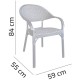 14720031 Καρέκλα Κήπου ArteLibre Eco Μαύρο Ανακυκλωμένο PP 59x55x84cm Μαύρο