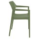 20-0932-5 TULUM OLIVE GREEN ΠΟΛΥΘΡΟΝΑ ΠΟΛ/ΝΙΟΥ 55X52X79εκ.