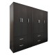 383-000195 Ντουλάπα εξάφυλλη Athos pakoworld wenge 180x42x180εκ