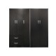 383-000197 Ντουλάπα πεντάφυλλη Athos Ι pakoworld wenge 170x42x180εκ