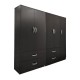 383-000196 Ντουλάπα πεντάφυλλη Athos pakoworld wenge 170x42x180εκ