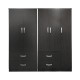 383-000196 Ντουλάπα πεντάφυλλη Athos pakoworld wenge 170x42x180εκ