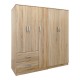 383-000210 Ντουλάπα πεντάφυλλη Athos I pakoworld sonoma 170x42x180εκ