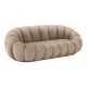 392-000004 Καναπές Embrace pakoworld βελούδο σε μπεζ απόχρωση 180x105x65εκ