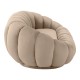 392-000004 Καναπές Embrace pakoworld βελούδο σε μπεζ απόχρωση 180x105x65εκ