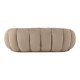 392-000004 Καναπές Embrace pakoworld βελούδο σε μπεζ απόχρωση 180x105x65εκ